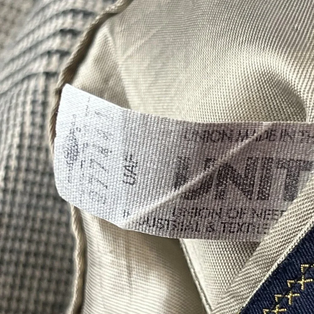 Tommy Hilfiger Blazer Mens 44R Gray Glen Plaid Tweed Sport Coat 3 Button Classic